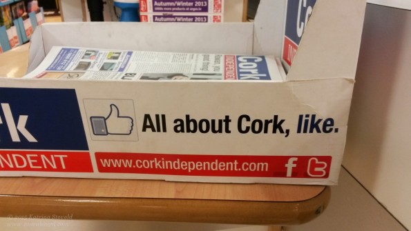 Cork News box with the text, "All about Cork, like."