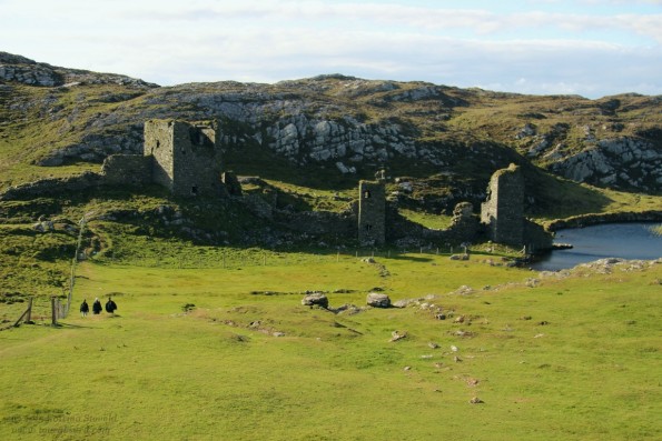 scenic vista of Three Castle Head in County Cork, Ireland
