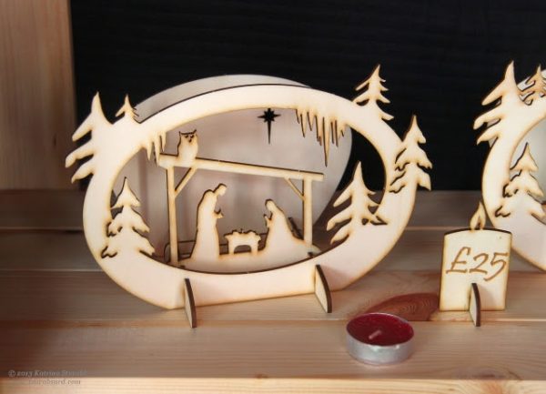 small carved nativity set